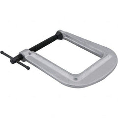 Wilton - Regular-Duty 2-1/2" Max Opening, 4" Throat Depth, Ductile Iron Deep Reach Carriage Clamp - 600 Lb Capacity, 0" Min Opening, Deep Throat - Exact Industrial Supply