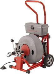 Ridgid - Electric Battery Drain Cleaning Machine - For 3" to 6" Pipe, 5/8" x 100' Cable, 285 Max RPM - Exact Industrial Supply