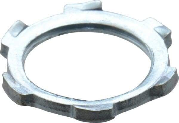 Cooper Crouse-Hinds - 1/2" Trade, Steel Threaded Rigid/Intermediate (IMC) Conduit Locknut - Noninsulated - Exact Industrial Supply