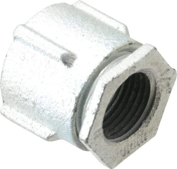 Cooper Crouse-Hinds - 1/2" Trade, Malleable Iron Threaded Rigid/Intermediate (IMC) Conduit Coupling - Noninsulated - Exact Industrial Supply