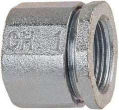 Cooper Crouse-Hinds - 1" Trade, Malleable Iron Threaded Rigid/Intermediate (IMC) Conduit Coupling - Noninsulated - Exact Industrial Supply
