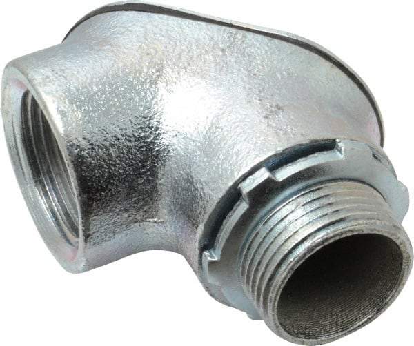 Cooper Crouse-Hinds - 1" Trade, Malleable Iron Threaded Angled Rigid/Intermediate (IMC) Conduit Elbow - Insulated - Exact Industrial Supply