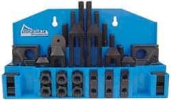 Gibraltar - 52 Piece Fixturing Step Block & Clamp Set with 1" Step Block, 11/16" T-Slot, 1/2-13 Stud Thread - 1-1/8" Nut Width, 3, 4, 5, 6, 7 & 8" Stud Lengths - Exact Industrial Supply