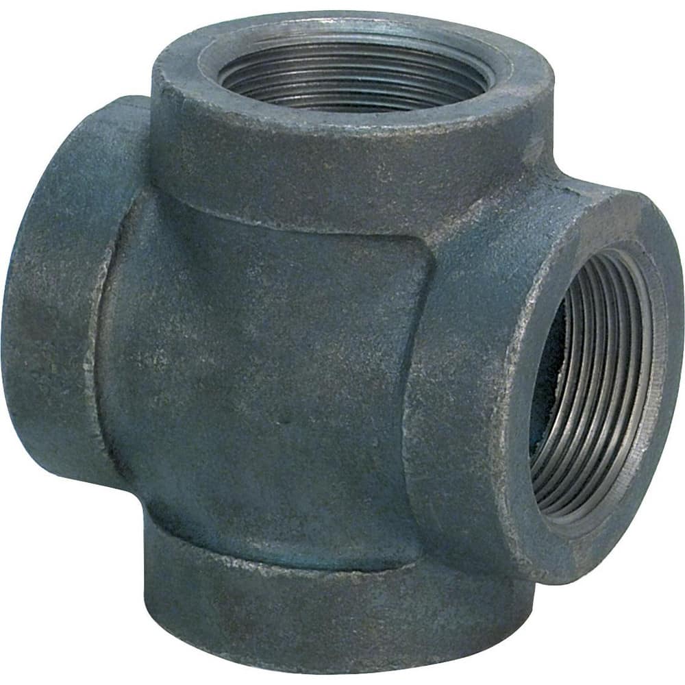 Black Pipe Fittings; Fitting Type: Cross; Fitting Size: 1-1/4″; Material: Malleable Iron; Finish: Black; Fitting Shape: Cross; Thread Standard: NPT; Connection Type: Threaded; Lead Free: No