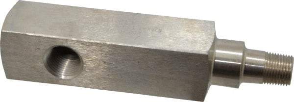 Enerpac - 10,000 psi Pressure Rating, Hydraulic Pressure Gage Adapter - 3/8 NPTF Male End, 3/8 NPTF Female End, 1/2 NPTF Guage Port - Exact Industrial Supply