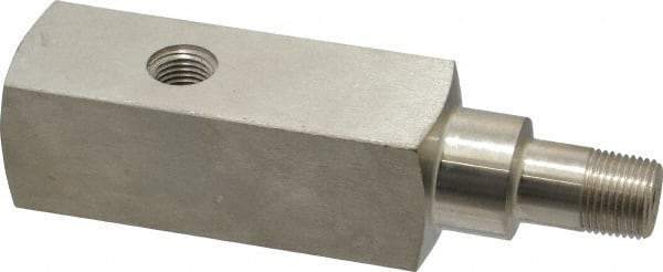 Enerpac - 10,000 psi Pressure Rating, Hydraulic Pressure Gage Adapter - 3/8 NPTF Male End, 3/8 NPTF Female End, 1/4 NPTF Guage Port - Exact Industrial Supply