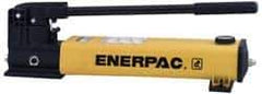 Enerpac - 1" Piston Diam, 1" Piston Stroke, 2.40, 0.151 Cu In per Stroke, 155 Cu In Reservoir Capacity, Manual Hydraulic Pump - 10,000 psi, 95 Lbs. Max Handle Effort, 2 Stage - Exact Industrial Supply