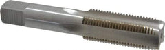 Interstate - 15/16-12 UNS 3B 4 Flute Bright Finish High Speed Steel Straight Flute Standard Hand Tap - Plug, Right Hand Thread, 4-29/32" OAL, H4 Limit, Oversize - Exact Industrial Supply