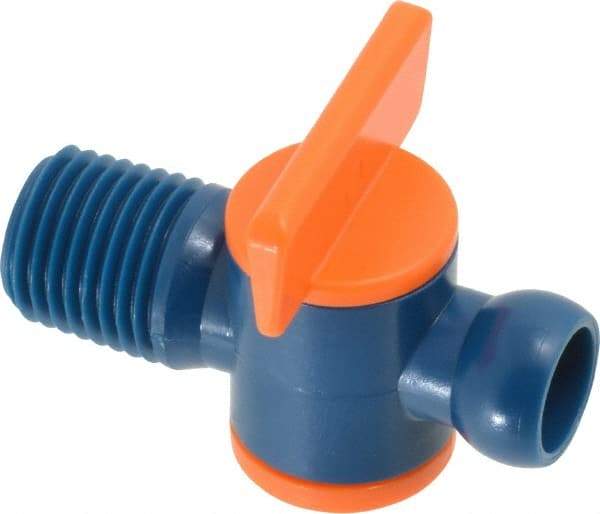 Loc-Line - 10 Piece, 1/4" ID Coolant Hose NPT Valve - Male to Female Connection, Acetal Copolymer Body, 1/4 NPT, Use with Loc-Line Modular Hose Systems - Exact Industrial Supply