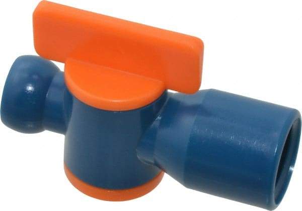 Loc-Line - 10 Piece, 1/4" ID Coolant Hose NPT Valve - Female to Female Connection, Acetal Copolymer Body, 1/4 NPT, Use with Loc-Line Modular Hose Systems - Exact Industrial Supply