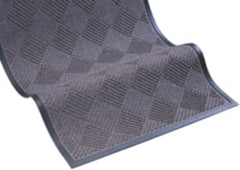 Entrance Mat: 3' Long, 2' Wide, Blended Yarn Surface Indoor, Medium-Duty Traffic, Rubber Base, Charcoal