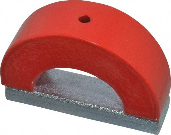 Eclipse - 3" Overall Width, 3/4" Deep, 2-1/2" High, 60 Lb Average Pull Force, Alnico Horseshoe Magnet - 1" Gap Width, 2-1/2" Pole Width, Grade 5 Alnico - Exact Industrial Supply