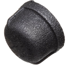 Black Pipe Fittings; Fitting Type: Round Cap; Fitting Size: 4″; Material: Malleable Iron; Finish: Black; Thread Standard: NPT; Connection Type: Threaded; Lead Free: No; Standards: ASME ™B1.2.1;  ™ASME ™B16.3