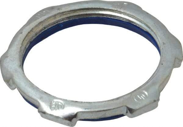 Cooper Crouse-Hinds - 1-1/4" Trade, Steel Threaded Rigid/Intermediate (IMC) Conduit Locknut - Noninsulated - Exact Industrial Supply