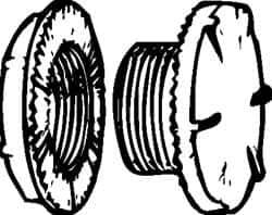 Cooper Crouse-Hinds - 1/2" Trade, Stainless Steel Threaded Rigid/Intermediate (IMC) Conduit Plug - Noninsulated - Exact Industrial Supply