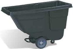 Rubbermaid - 300 Lb Load Capacity, 1/2 Cu Yd, Plastic Tilt Truck - 28" Wide x 56-3/4" Long x 38-5/8" High, Black - Exact Industrial Supply