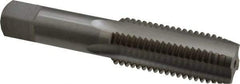 Interstate - 1-8 UNC 3B 4 Flute Bright Finish High Speed Steel Straight Flute Standard Hand Tap - Plug, Left Hand Thread, 5-1/8" OAL, H4 Limit, Oversize - Exact Industrial Supply