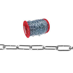 Campbell - Weldless Chain; Type: Handy Link Chain ; Load Capacity (Lb.): 255.000 ; Trade Size: #120 ; Chain Diameter (Decimal Inch): 0.1200 ; Finish/Coating: Zinc ; Inside Length (Decimal Inch): 1.3500 - Exact Industrial Supply
