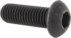 Value Collection - M12x1.75 Metric Coarse Hex Socket Drive, Button Screw - Grade 12.9 Alloy Steel, Black Oxide Finish, Fully Threaded, 35mm Length Under Head - Exact Industrial Supply