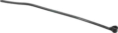 Thomas & Betts - 3.62" Long Black Nylon Standard Cable Tie - 18 Lb Tensile Strength, 0.75mm Thick, 16mm Max Bundle Diam - Exact Industrial Supply