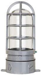 Cooper Crouse-Hinds - 120 Volt, 100 Watt, Incandescent Hazardous Location Light Fixture - Vaporproof, Corrosion & Heat Resistant, Aluminum Housing, 4-1/4" Wide x 8-7/8" High - Exact Industrial Supply