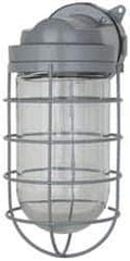 Cooper Crouse-Hinds - 120 Volt, 200 Watt, Incandescent Hazardous Location Light Fixture - Vaporproof, Corrosion & Heat Resistant, Aluminum Housing, 6-3/8" Long x 5-1/2" Wide x 12-1/2" High - Exact Industrial Supply