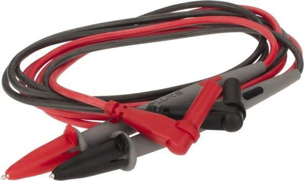 Fluke - Black/Red Electrical Test Equipment Leads - Use with Digital Multimeters - Exact Industrial Supply