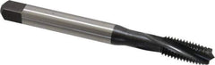 Emuge - 5/16-18 UNC, 3 Flute, 15° Helix, Modified Bottoming Chamfer, Nitride/Oxide Finish, Cobalt Spiral Flute STI Tap - Right Hand Flute, 3-15/16" OAL, 0.381" Shank Diam, 0.866" Thread Length, 3BX Class of Fit, Series Rekord D-Ti - Exact Industrial Supply