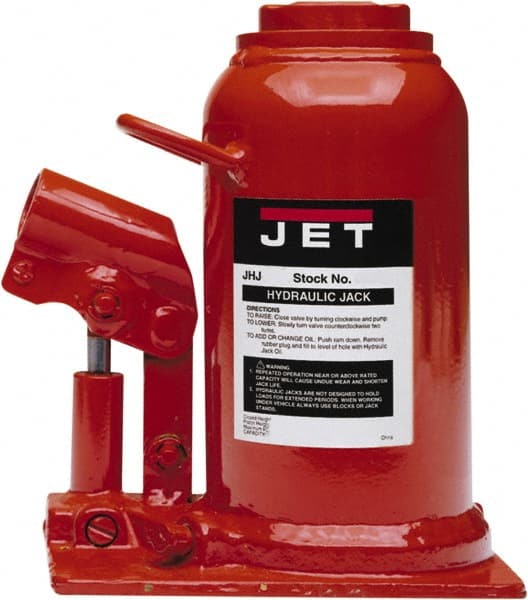 Jet - Manual Bottle, Screw, Ratchet & Hydraulic Jacks Type: Hydraulic Bottle Jack Load Capacity (Ton): 12-1/2 (Inch) - Exact Industrial Supply