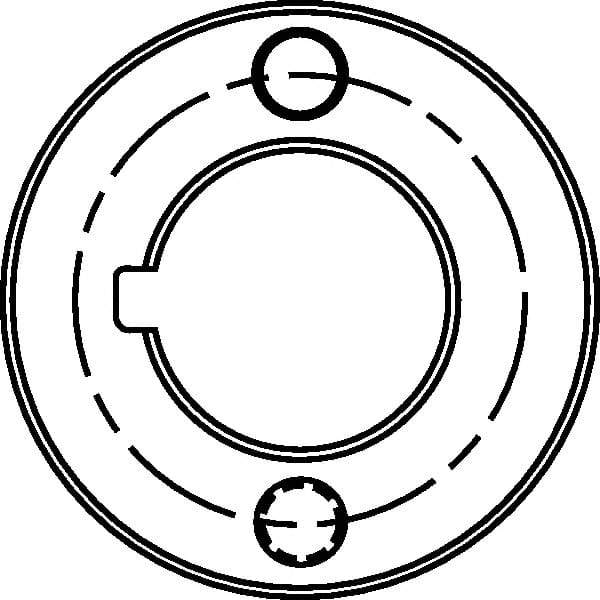 Kennametal - 16mm Hole Diameter, For 2.4803 Inch Outside Diameter, Compatible Toolholder Style KVNS A2, Slotting Cutter Drive Ring - 32mm Ring Outside Diameter, 8mm Ring Width - Exact Industrial Supply