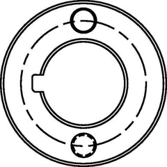 Kennametal - 1 Inch Hole Diameter, For 4 Inch Outside Diameter, Compatible Toolholder Style KVNS A2, Slotting Cutter Drive Ring - 1-7/8 Inch Ring Outside Diameter, 0.394 Inch Ring Width - Exact Industrial Supply