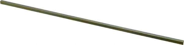 Precision Brand - 12" Long, Gold Dichromate-Plated Key Stock - Medium Carbon Steel - Exact Industrial Supply