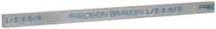 Precision Brand - 12" Long x 5/8" High x 1/2" Wide, Zinc-Plated Key Stock - Low Carbon Steel - Exact Industrial Supply