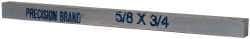 Precision Brand - 12" Long x 3/4" High x 5/8" Wide, Zinc-Plated Key Stock - Low Carbon Steel - Exact Industrial Supply