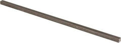 Precision Brand - 12" Long x 5/16" High x 5/16" Wide, Plain Key Stock - Low Carbon Steel - Exact Industrial Supply
