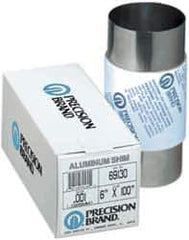 Precision Brand - 100 Inch Long x 6 Inch Wide x 0.002 Inch Thick, Roll Shim Stock - Aluminum - Exact Industrial Supply