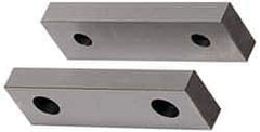 Gibraltar - 8-1/8" Wide x 2-1/2" High x 1" Thick, Flat/No Step Vise Jaw - Soft, Aluminum, Fixed Jaw, Compatible with 8" Vises - Exact Industrial Supply