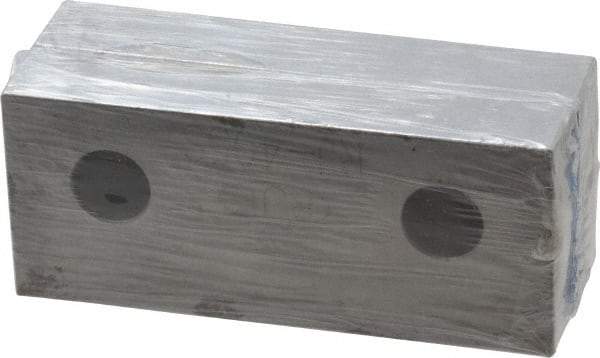 Gibraltar - 4-1/8" Wide x 1-3/4" High x 3/4" Thick, Flat/No Step Vise Jaw - Soft, Steel, Fixed Jaw, Compatible with 4" Vises - Exact Industrial Supply