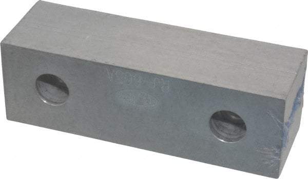 Gibraltar - 6-1/8" Wide x 2" High x 1" Thick, Flat/No Step Vise Jaw - Soft, Aluminum, Fixed Jaw, Compatible with 6" Vises - Exact Industrial Supply