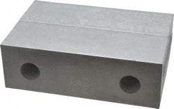 Gibraltar - 6-1/8" Wide x 2" High x 2" Thick, Flat/No Step Vise Jaw - Soft, Aluminum, Fixed Jaw, Compatible with 6" Vises - Exact Industrial Supply