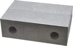 Gibraltar - 6-1/8" Wide x 2" High x 2" Thick, Flat/No Step Vise Jaw - Soft, Aluminum, Fixed Jaw, Compatible with 6" Vises - Exact Industrial Supply