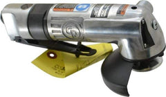 Chicago Pneumatic - 4" Wheel Diam, 12,000 RPM, Pneumatic Angle & Disc Grinder - 3/8-24 Spindle, 24 CFM, Rear Exhaust - Exact Industrial Supply