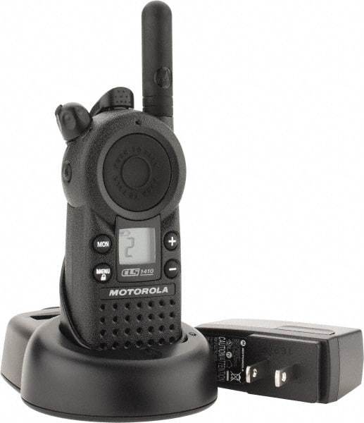 Motorola - 200,000 Sq Ft Range, 4 Channel, 1 Watt, Series CLS, Professional Two Way Radio - UHF Band, Lithium-Ion Battery, 12 hr Life, 5.8" High x 2" Wide x 1.1" Deep, Cloning, Low Battery Alerts - Exact Industrial Supply