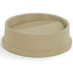 Rubbermaid - Round Lid for Use with 22 Gal Round Trash Cans - Beige, High-Impact Polystyrene, For Untouchable Trash Cans - Exact Industrial Supply