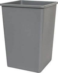 Rubbermaid - 35 Gal Gray Square Trash Can - Polyethylene, 27-5/8" High x 19-1/2" Long x 19-1/2" Wide - Exact Industrial Supply