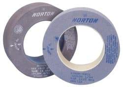 Norton - 20" Diam x 12" Hole x 6" Wide Centerless & Cylindrical Grinding Wheel - 60 Grit, Aluminum Oxide, Type 1, Medium Grade, Vitrified Bond, No Recess - Exact Industrial Supply