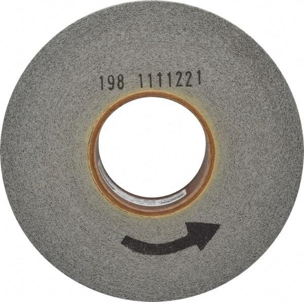 Norton - 8" Diam, 2" Face Width, 3" Center Hole, Fine Grade, Silicon Carbide Deburring Wheel - Convolute, Hard Density 8 Grade, 3,650 RPM - Exact Industrial Supply