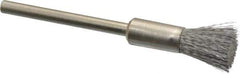 Anderson - 1/4" Brush Diam, Crimped, End Brush - 1/8" Diam Shank, 25,000 Max RPM - Exact Industrial Supply