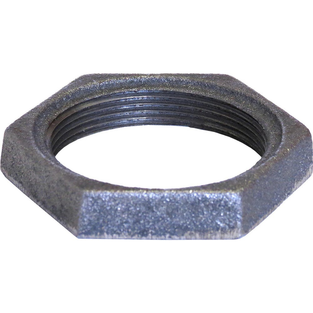 Black Pipe Fittings; Fitting Type: Locknut; Fitting Size: 3/4″; Material: Malleable Iron; Finish: Black; Thread Standard: NPSL; Connection Type: Threaded; Lead Free: No