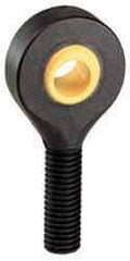 Igus - 3/16" ID, 5/8" Max OD, 225 Lb Max Static Cap, Self Aligning Spherical Rod End - 10-32 RH, 5/16" Shank Diam, 3/4" Shank Length, Thermoplastic with Plastic Raceway - Exact Industrial Supply